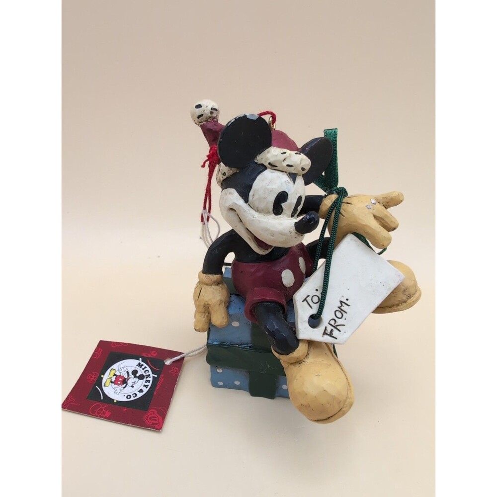 Vintage Disney Midwest Mickey Mouse & Co Present Gift Christmas Ornament